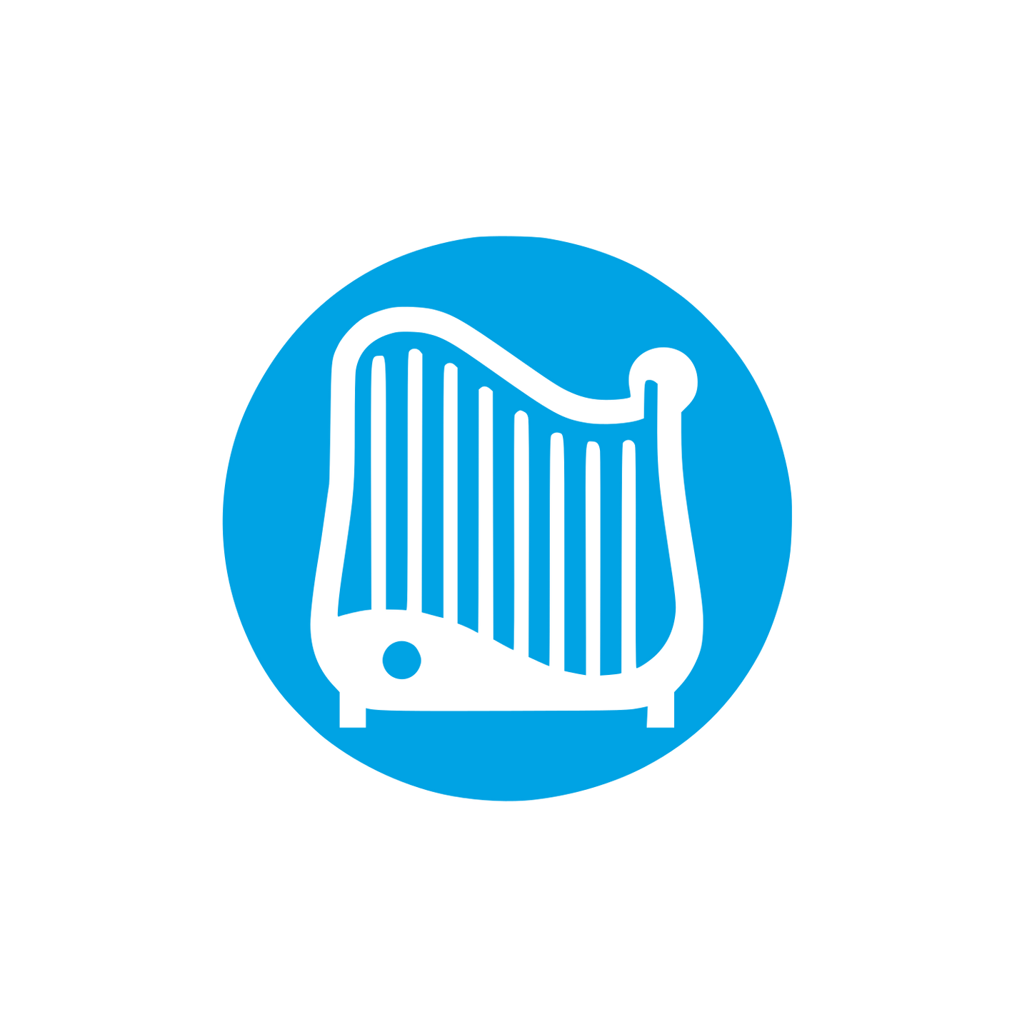 Logo with Harp Design #00a3e4