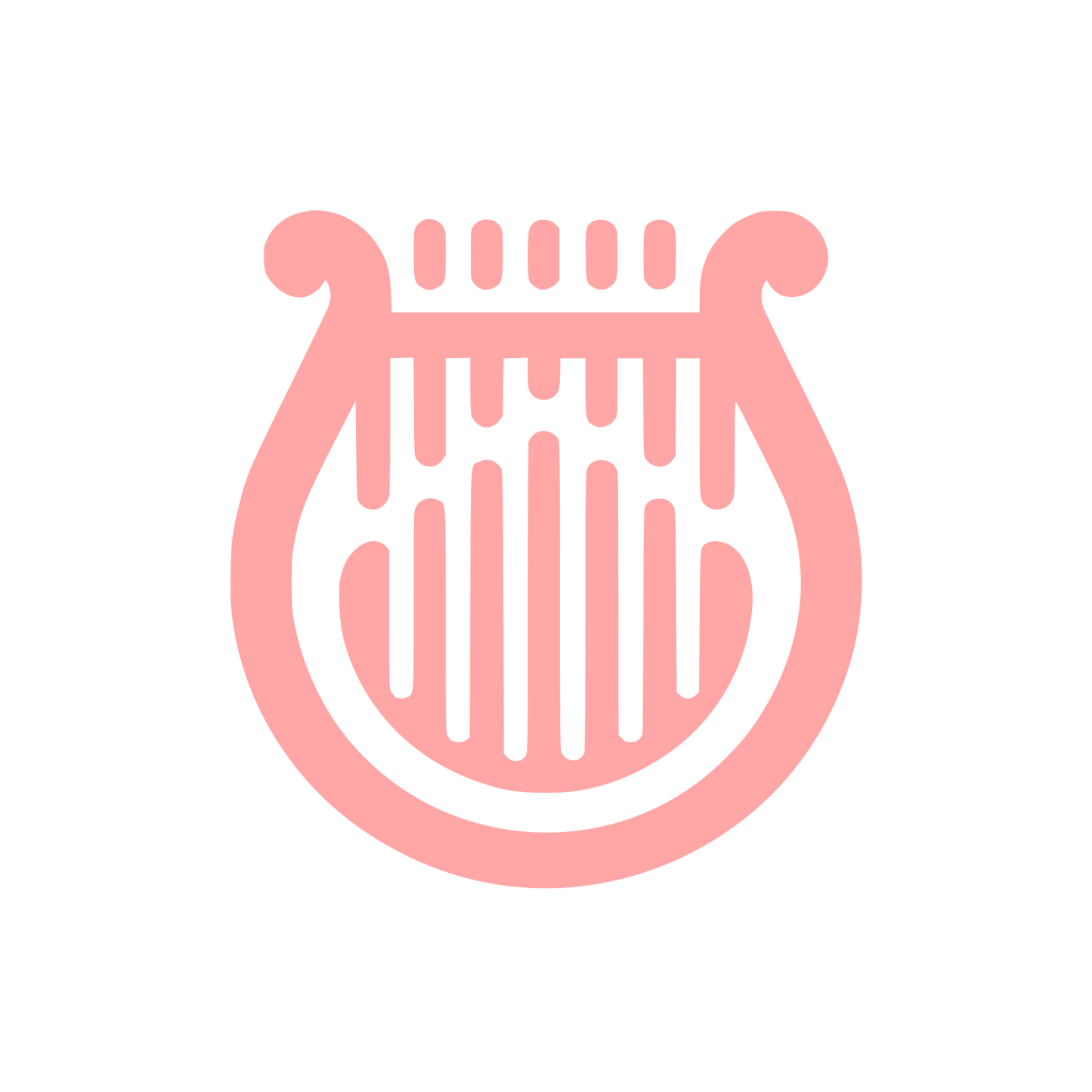Lyre Music Logo #ffa6a6