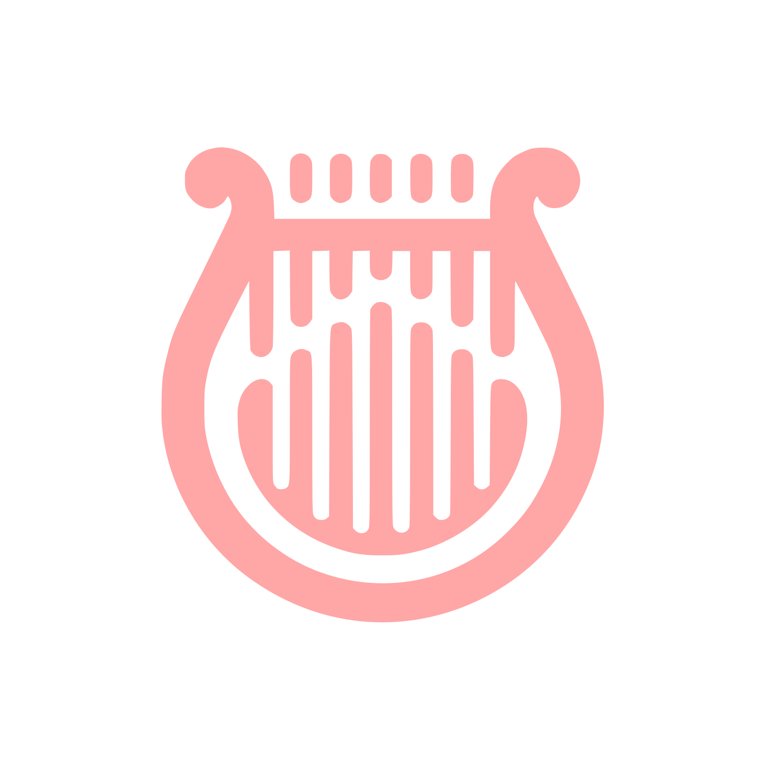 Lyre Music Logo #ffa6a6