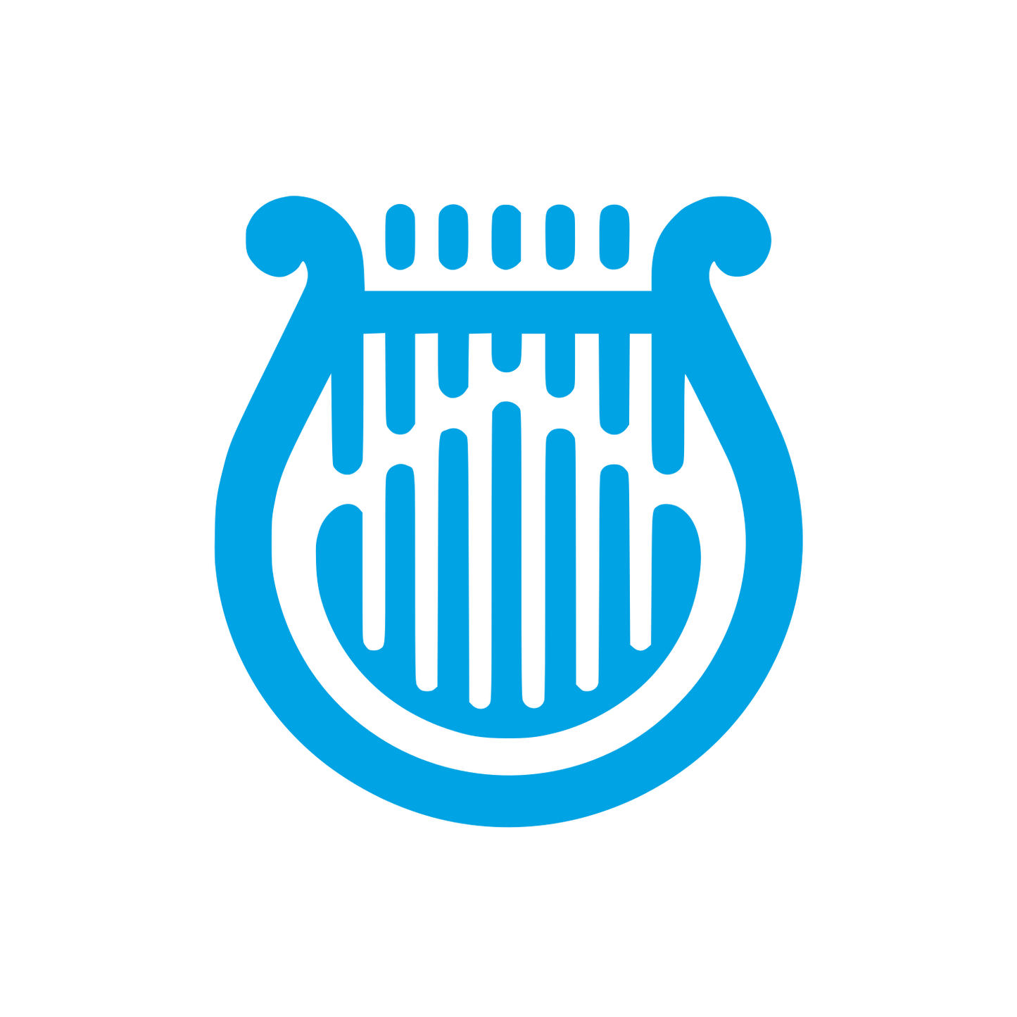 Lyre Music Logo #00a3e4