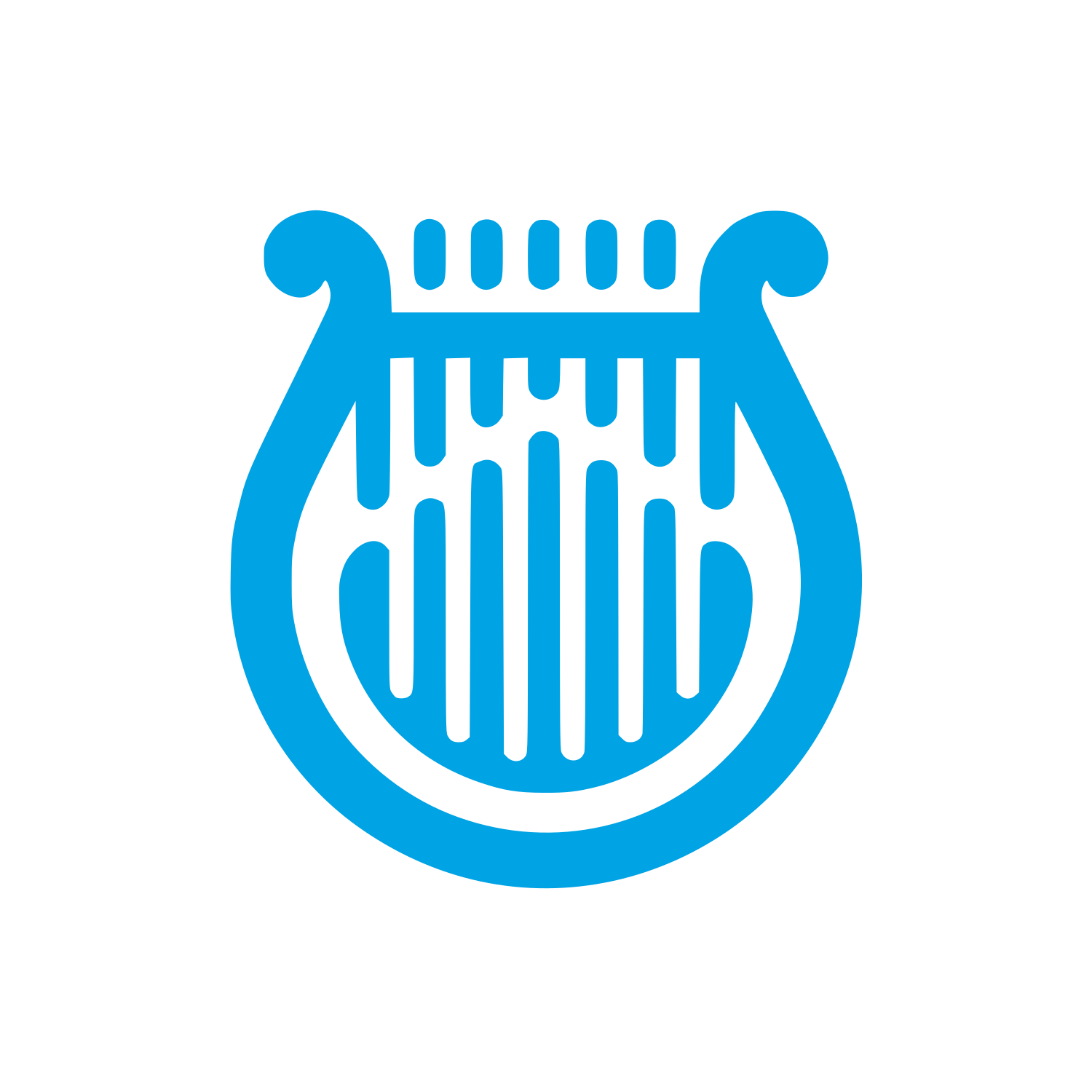 Lyre Music Logo #00a3e4