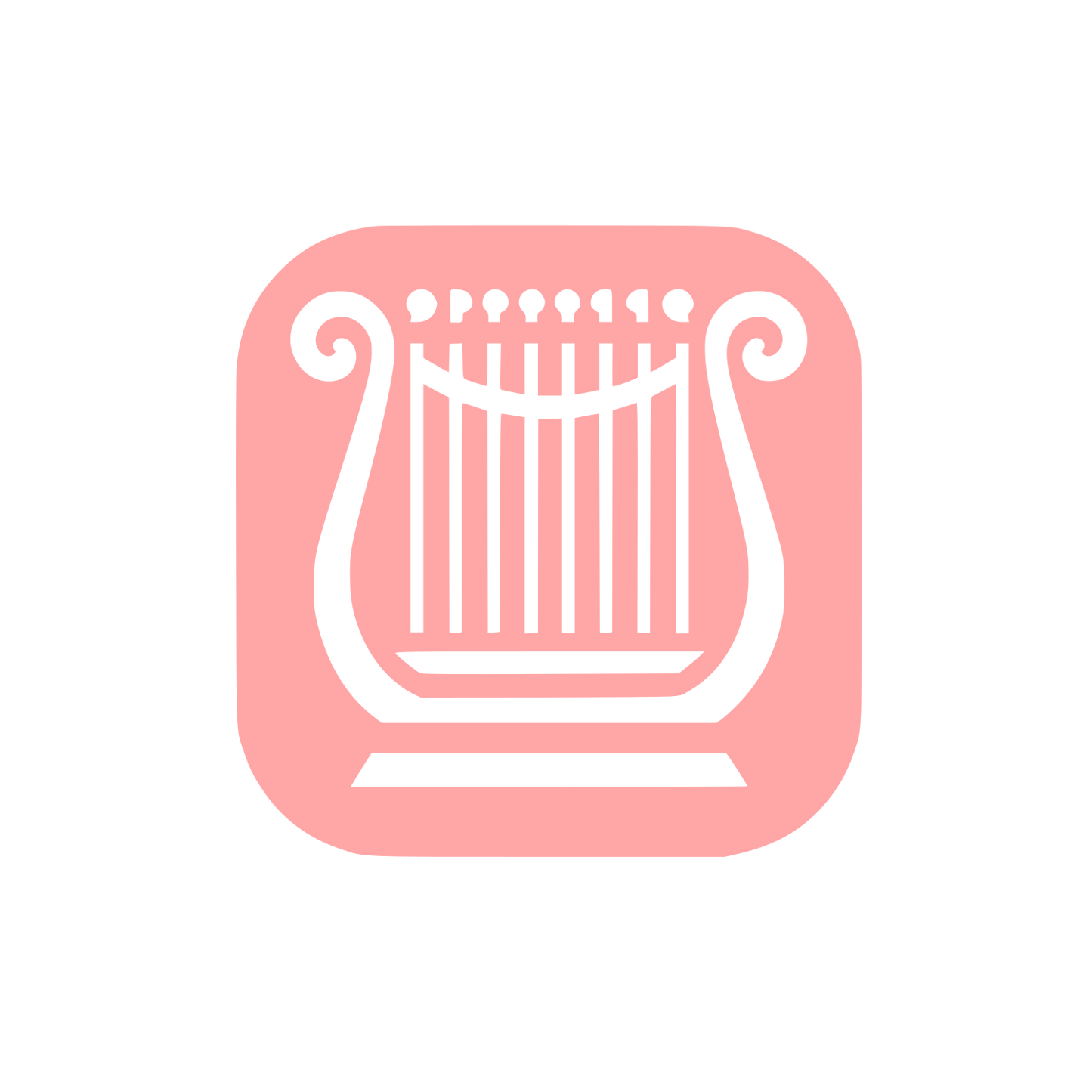 Musical Harp Logo #ffa6a6