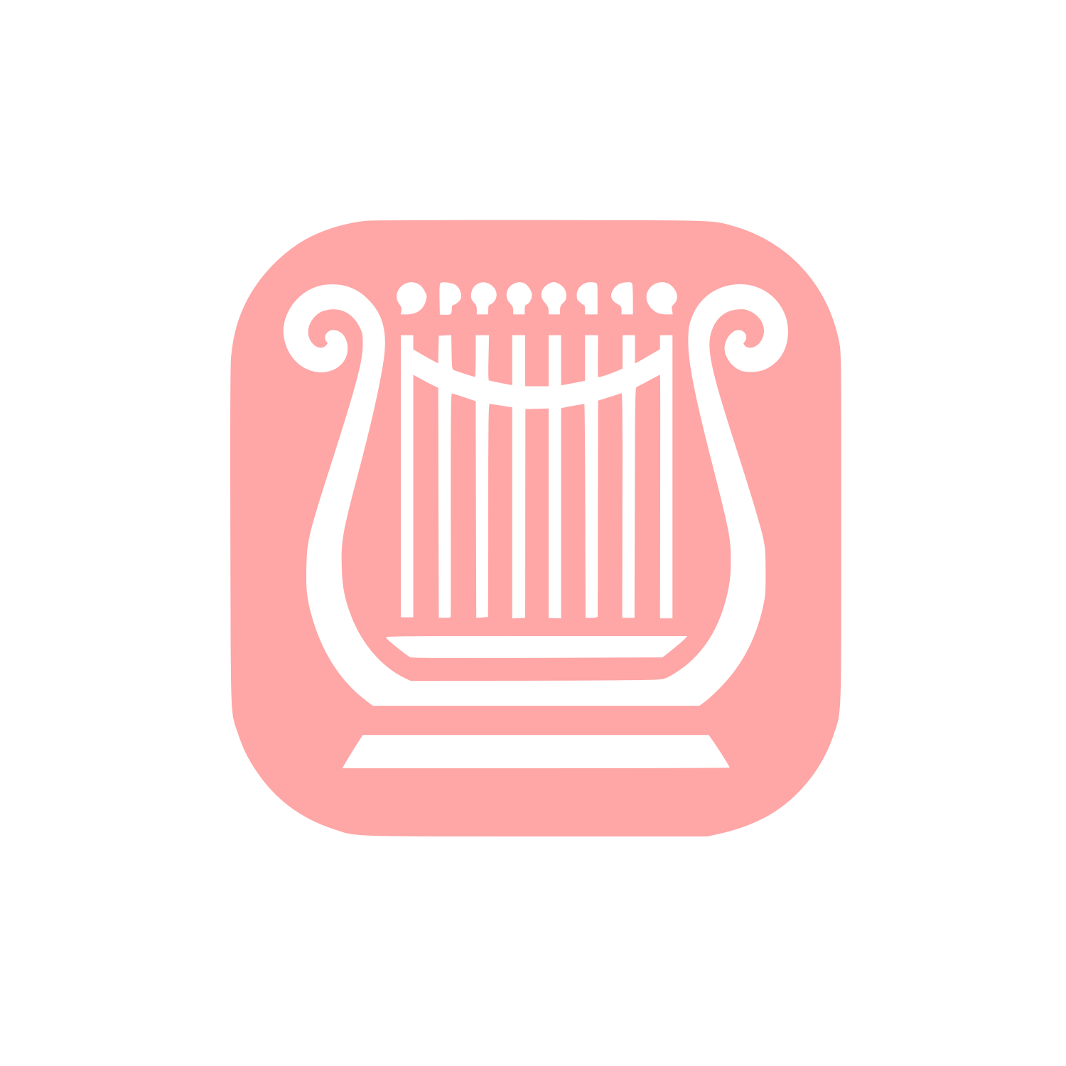 Musical Harp Logo #ffa6a6