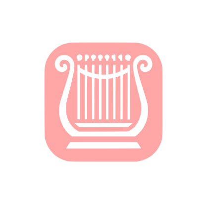 Musical Harp Logo #ffa6a6