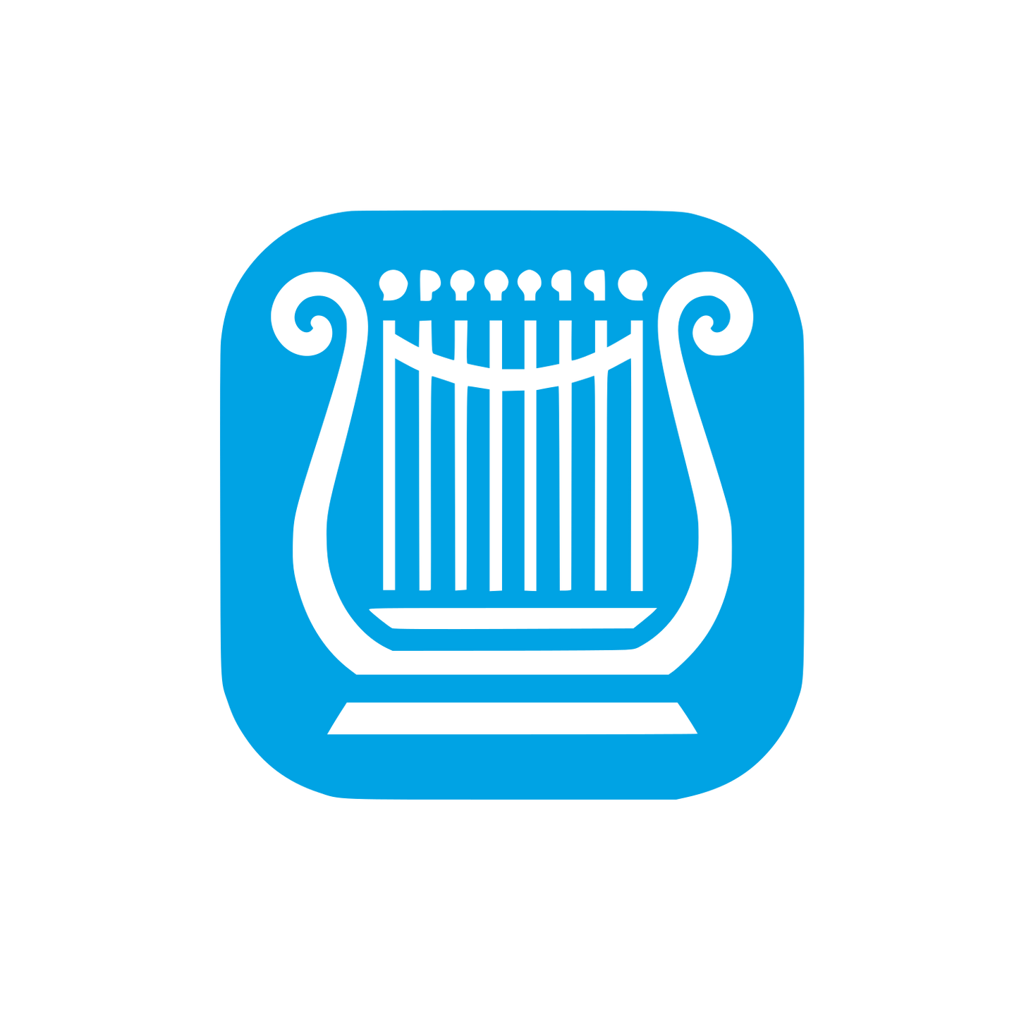 Musical Harp Logo #00a3e4