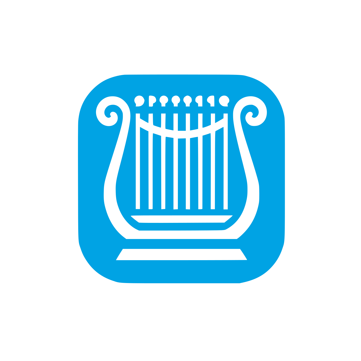 Musical Harp Logo #00a3e4
