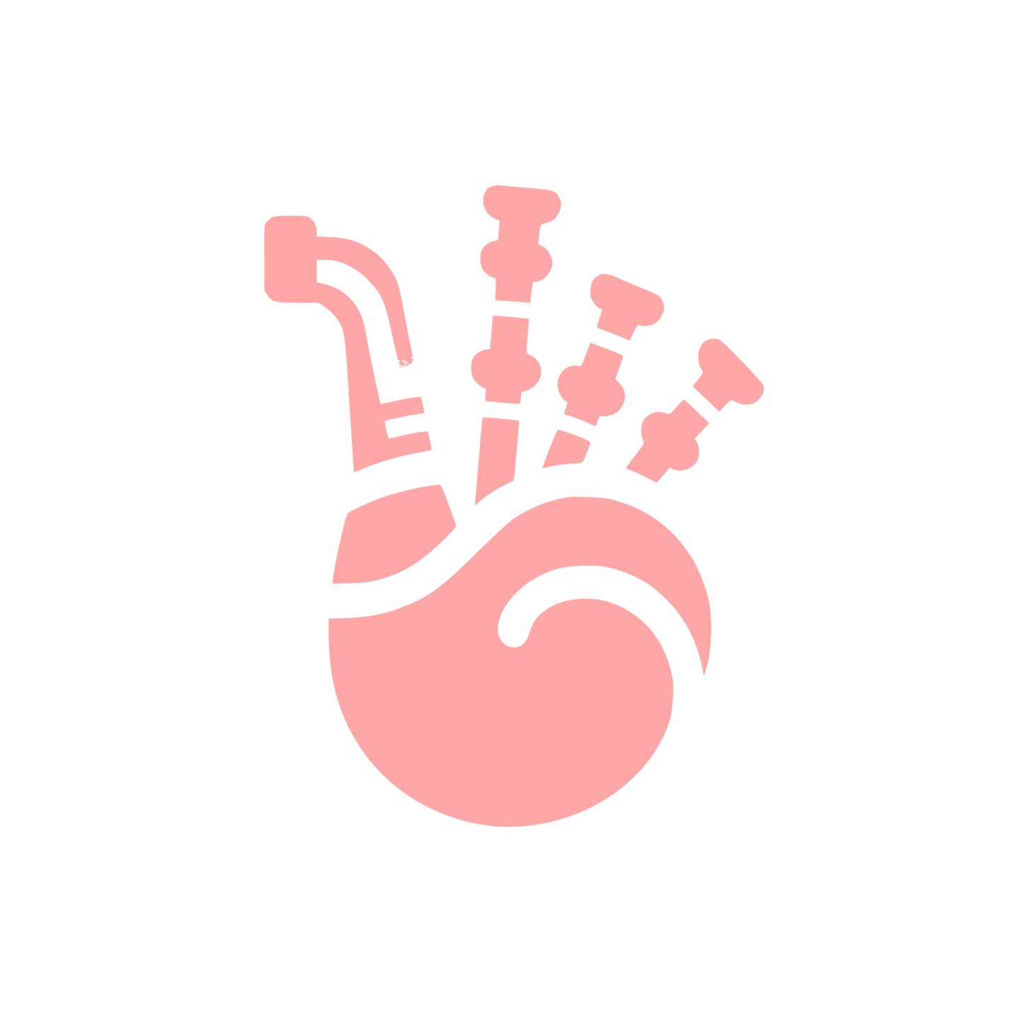 Music Instruments Logo #ffa6a6