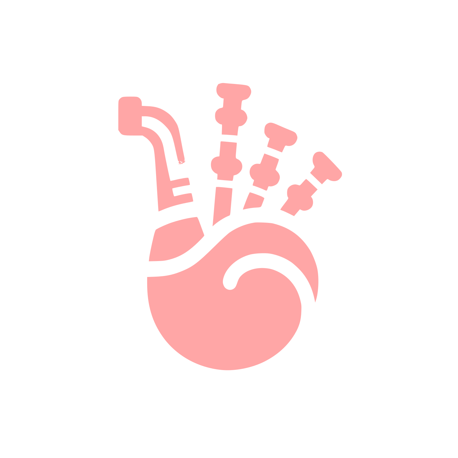 Music Instruments Logo #ffa6a6