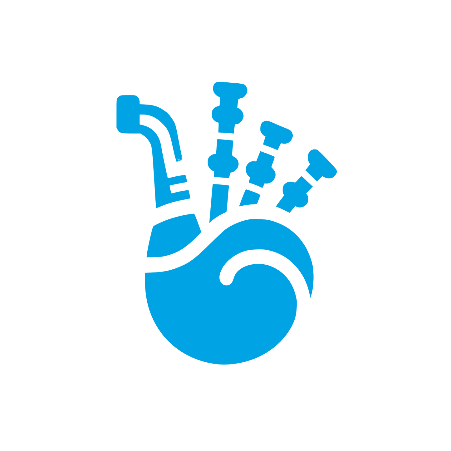 Music Instruments Logo #00a3e4