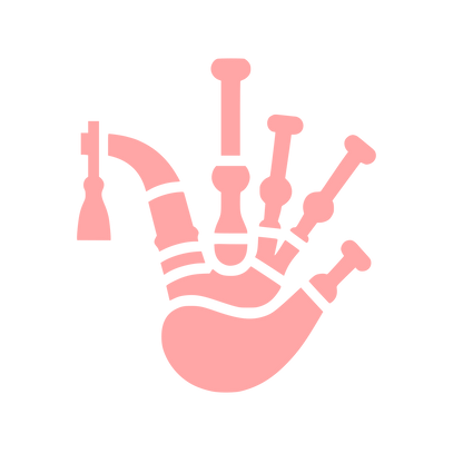 Bagpipe Hand Logo #ffa6a6