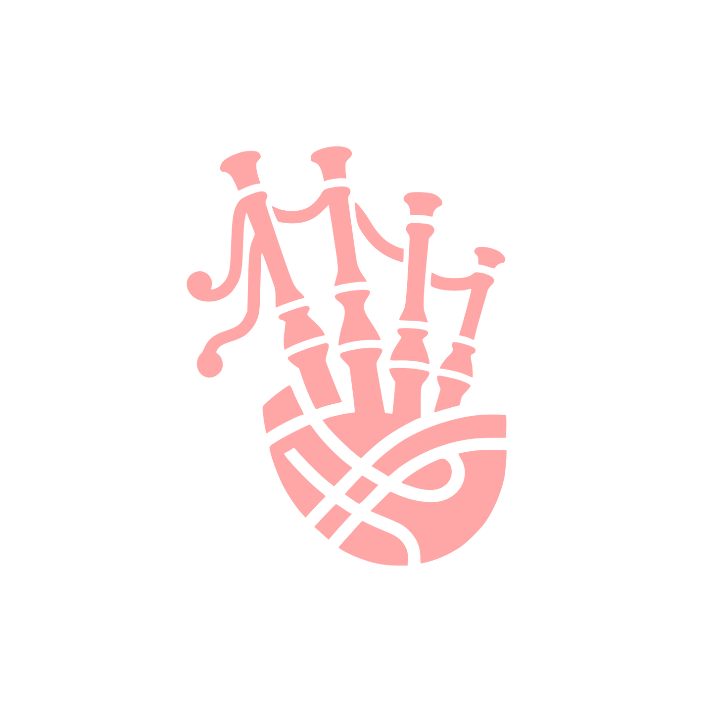 Bagpipe Music Logo #ffa6a6