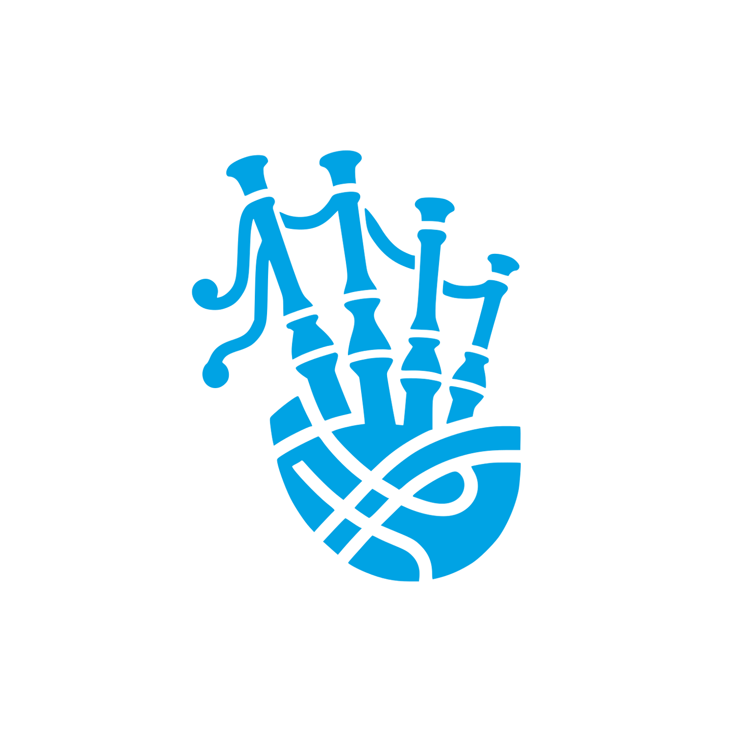 Bagpipe Music Logo #00a3e4