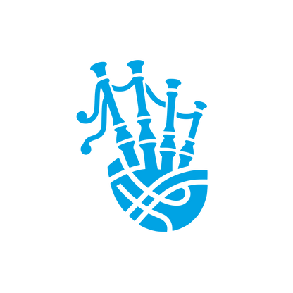 Bagpipe Music Logo #00a3e4