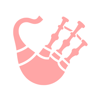 Logo of Bagpipe Design #ffa6a6