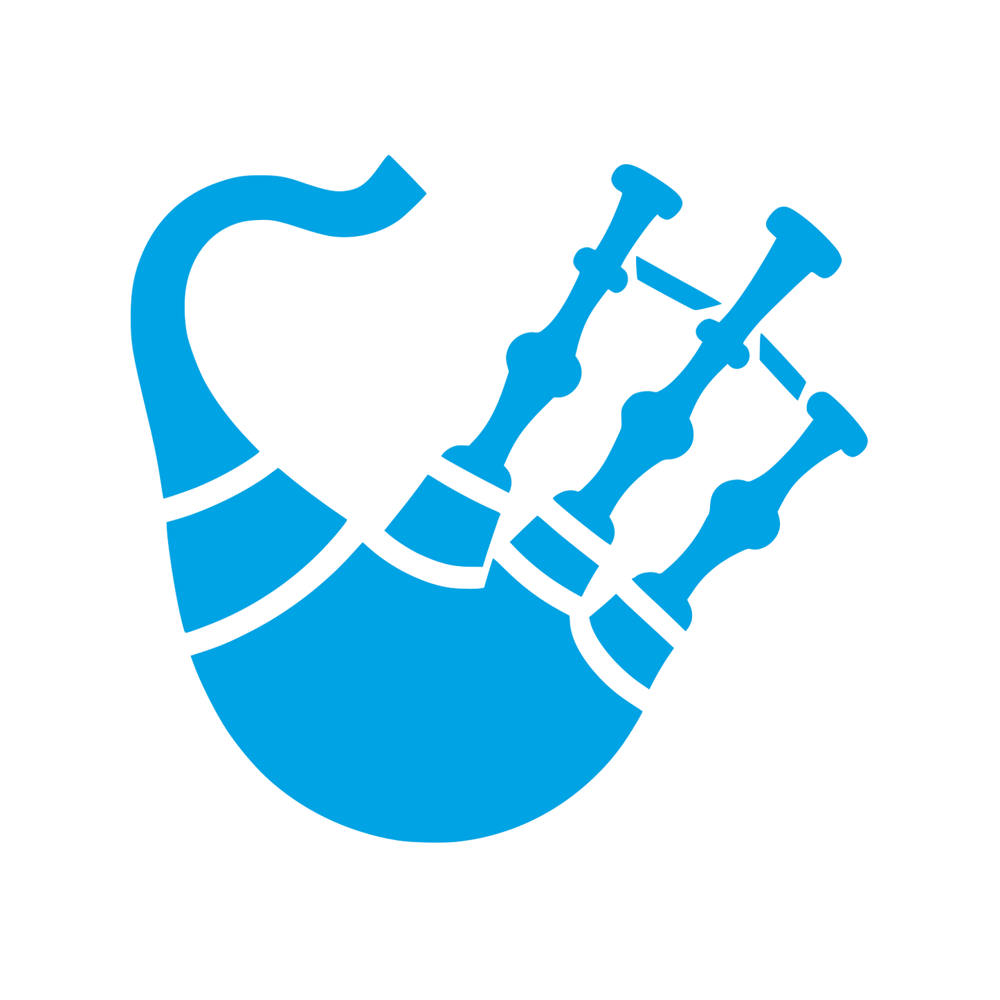 Logo of Bagpipe Design #00a3e4