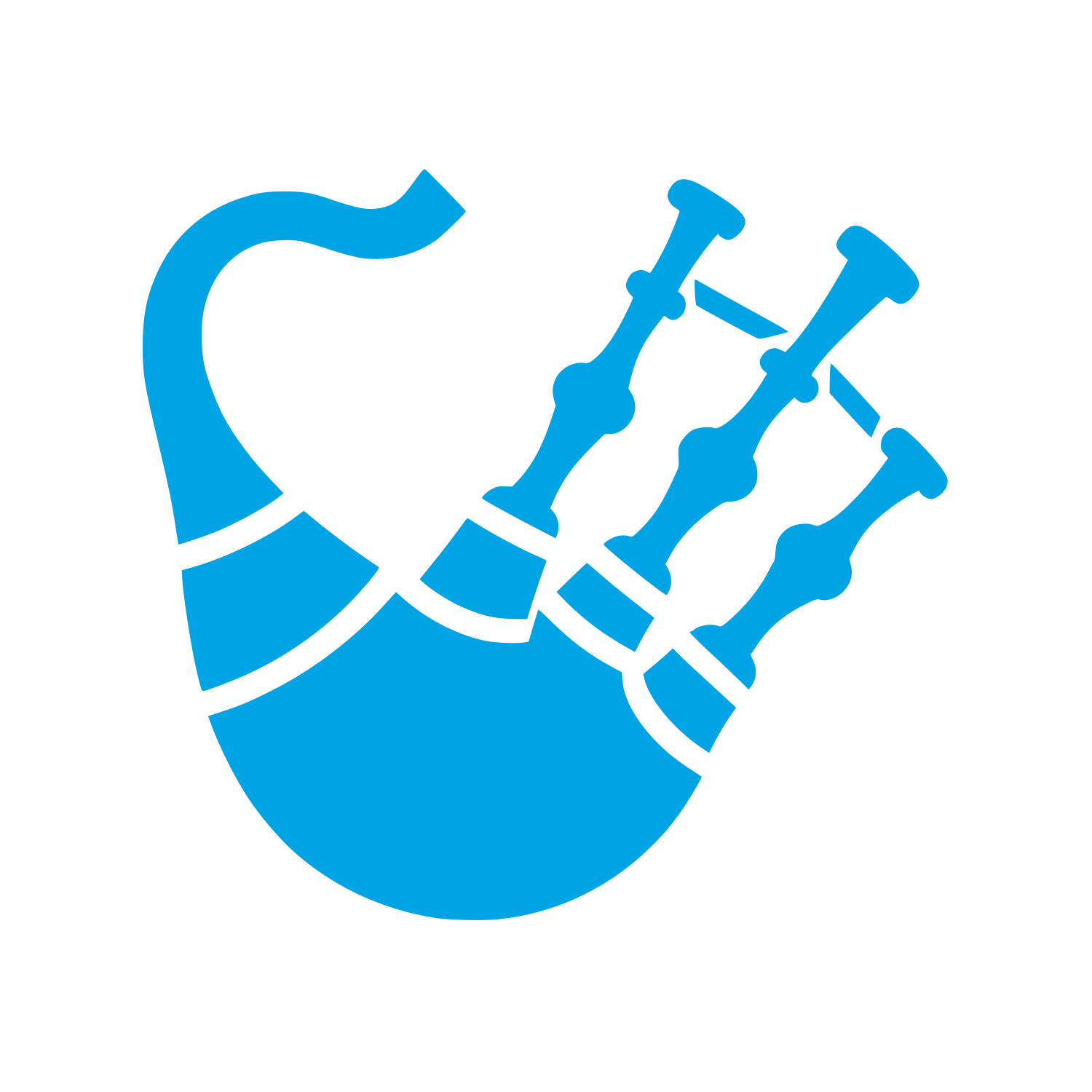 Logo of Bagpipe Design #00a3e4