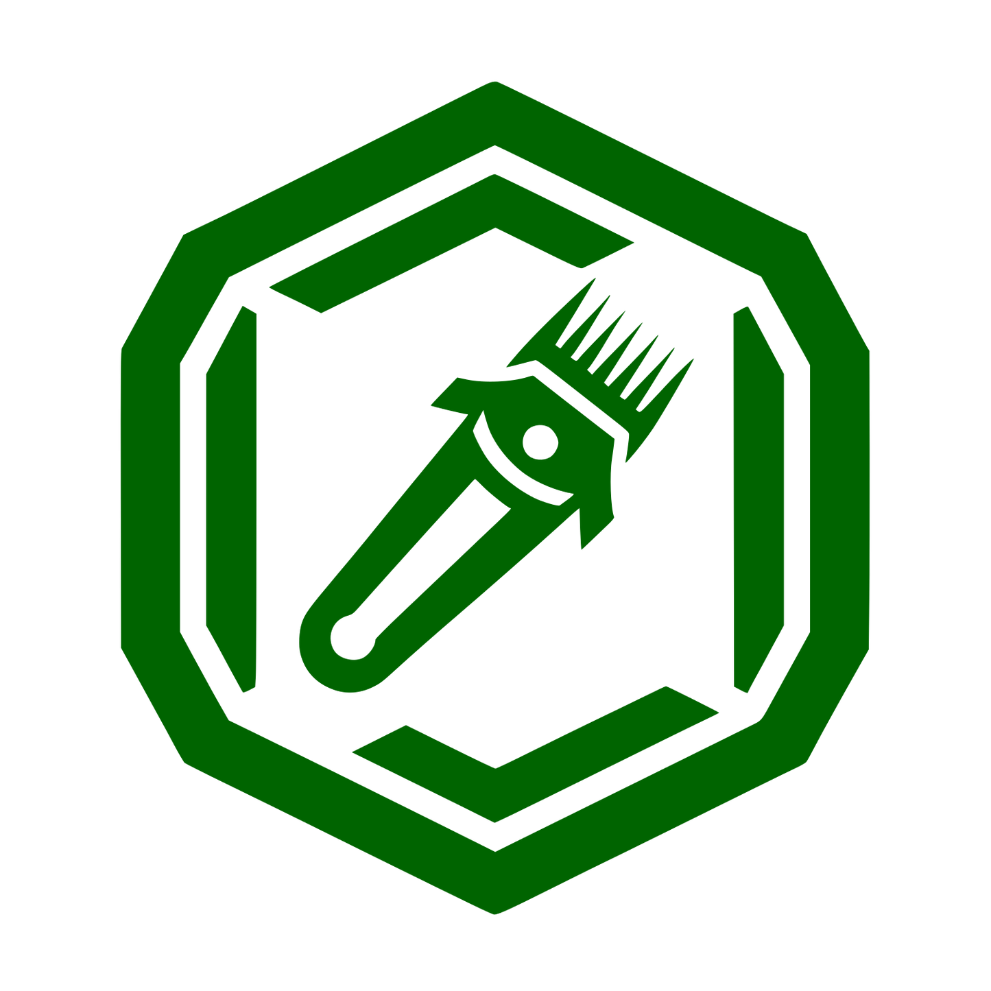 Hair Trimmer Icon #006400