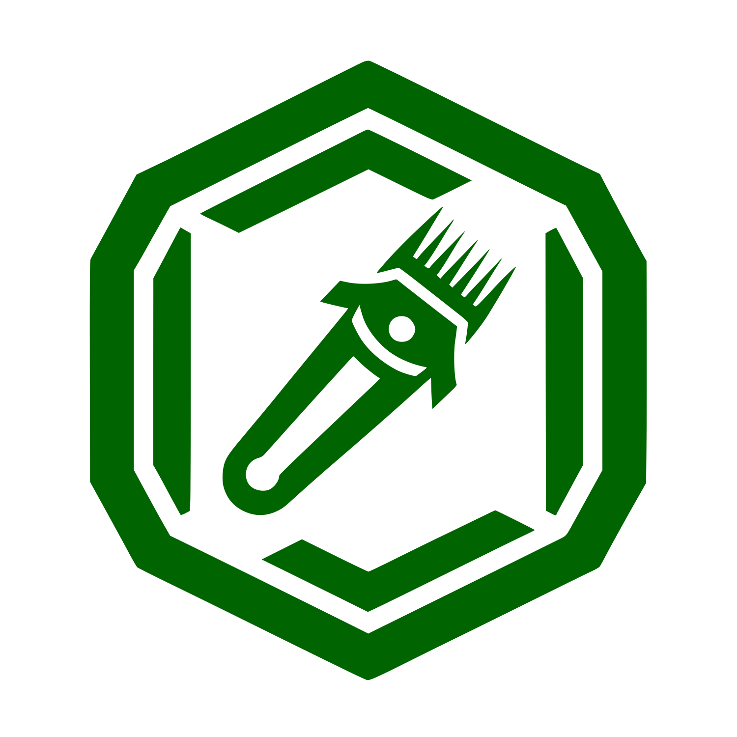 Hair Trimmer Icon #006400