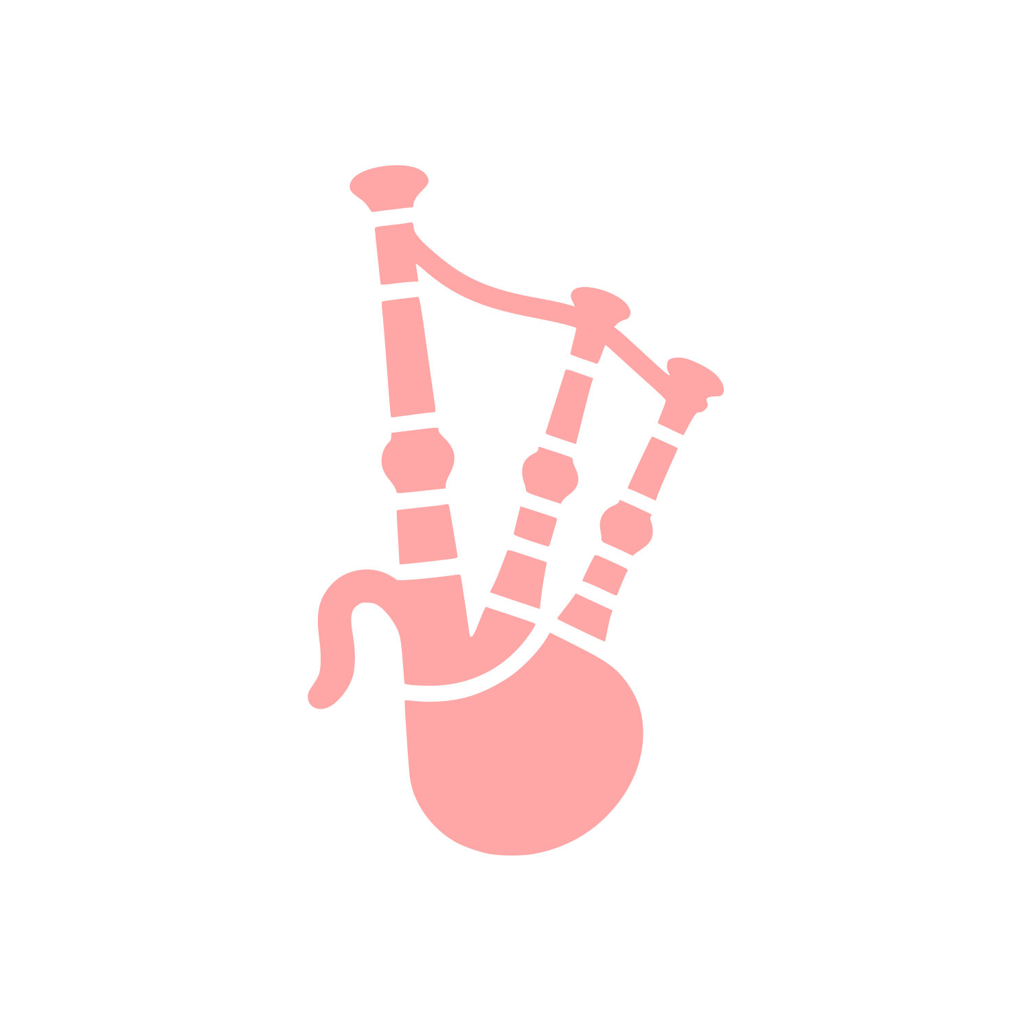 Bagpipe Logo Design #ffa6a6