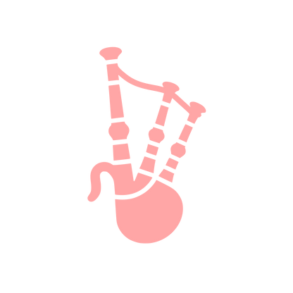 Bagpipe Logo Design #ffa6a6