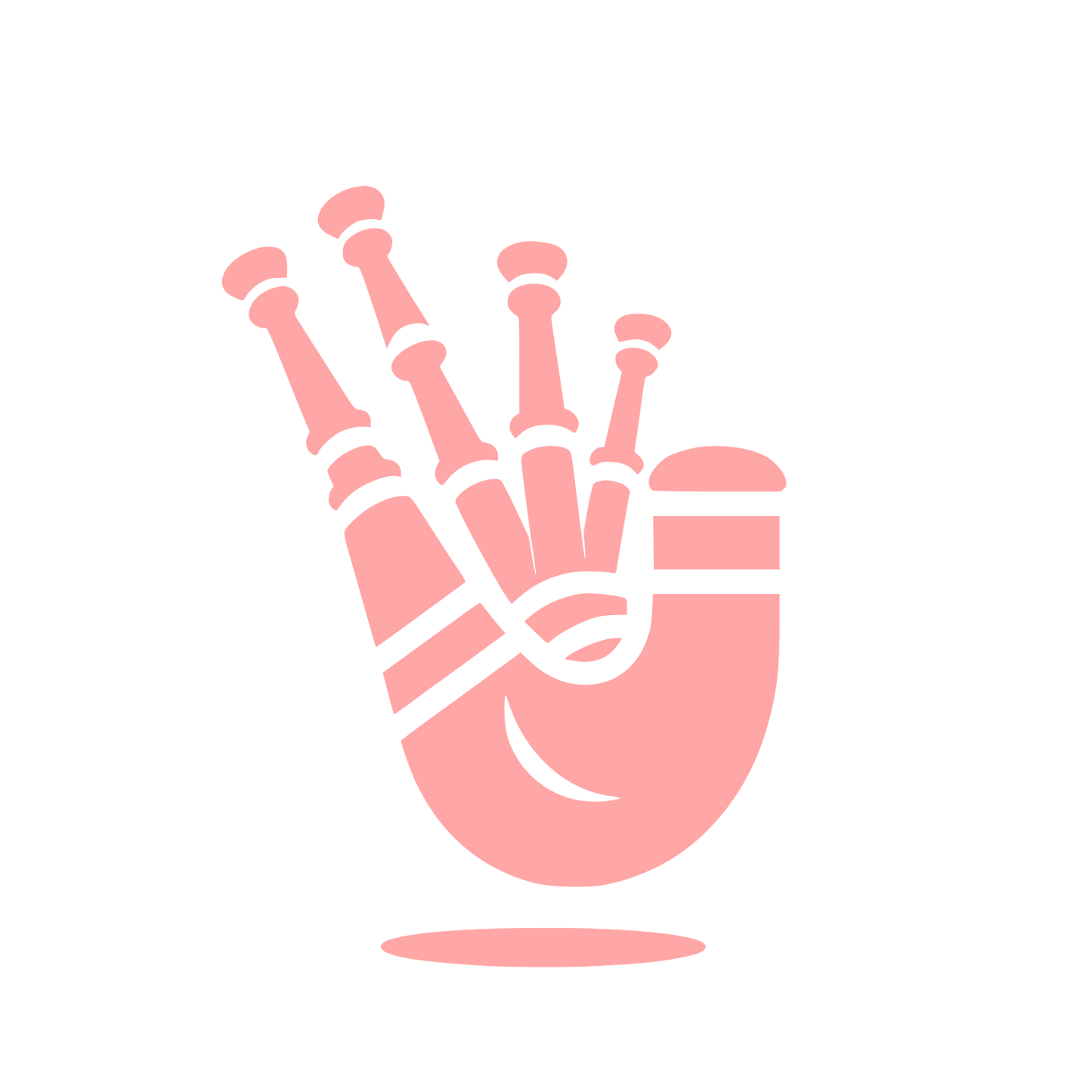 Robot Hand Logo #ffa6a6