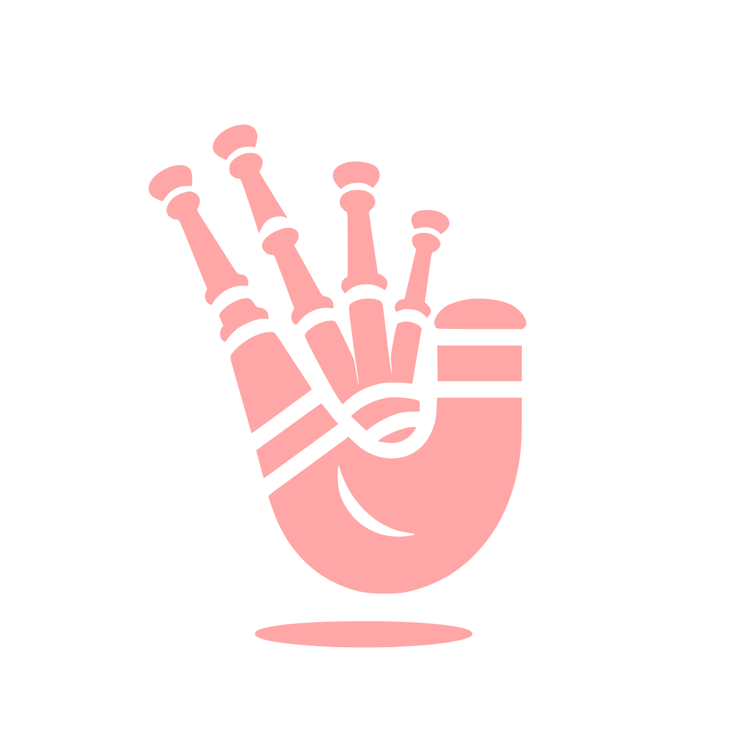 Robot Hand Logo #ffa6a6