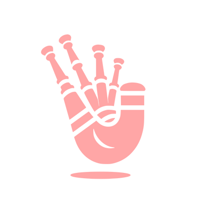 Robot Hand Logo #ffa6a6