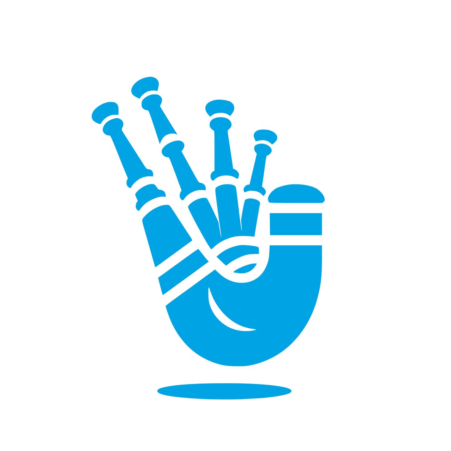 Robot Hand Logo #00a3e4
