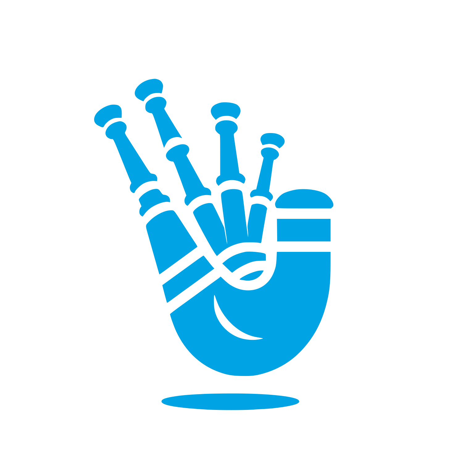 Robot Hand Logo #00a3e4