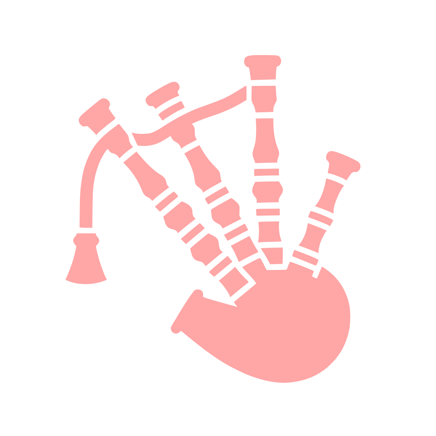 Bagpipe Logo Design #ffa6a6