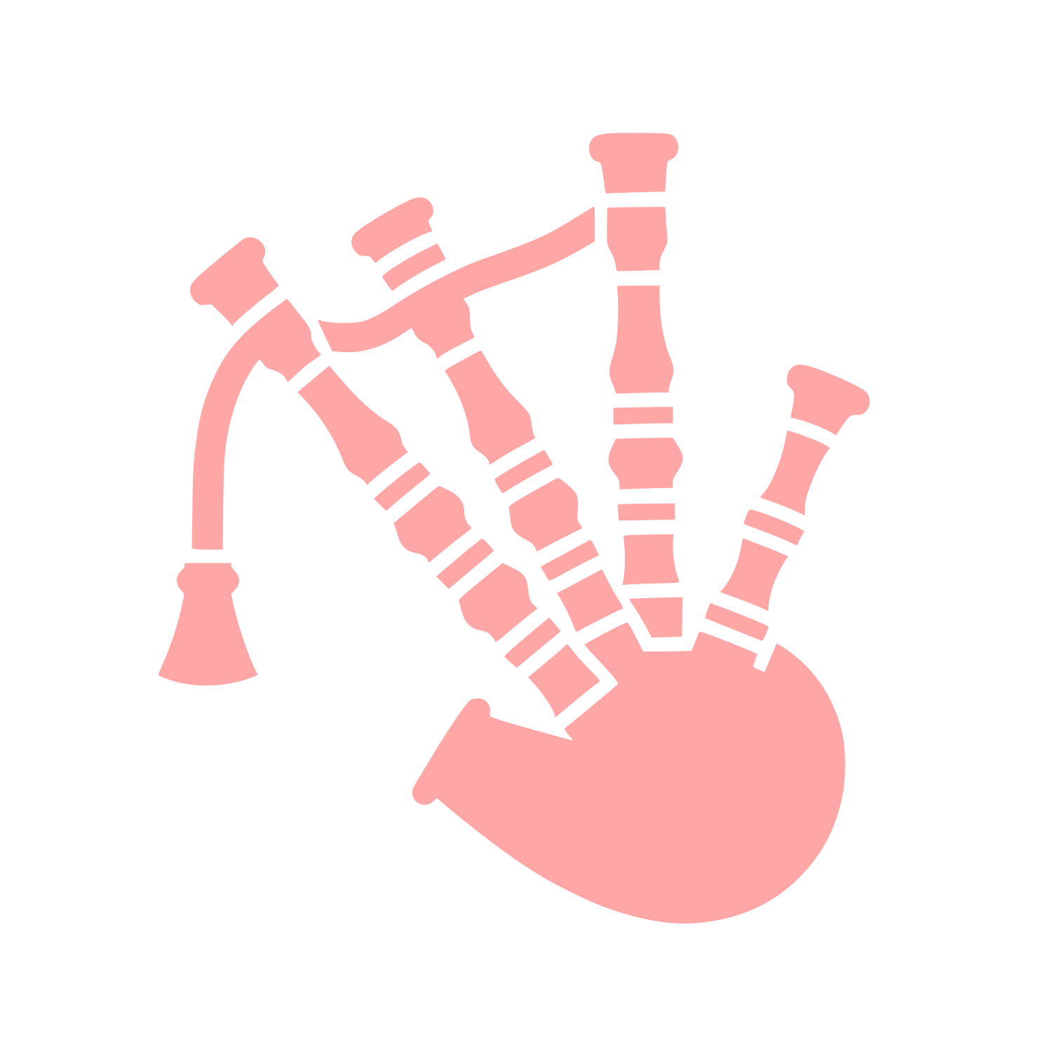 Bagpipe Logo Design #ffa6a6