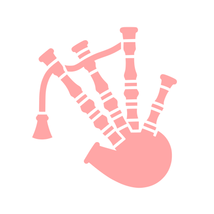 Bagpipe Logo Design #ffa6a6