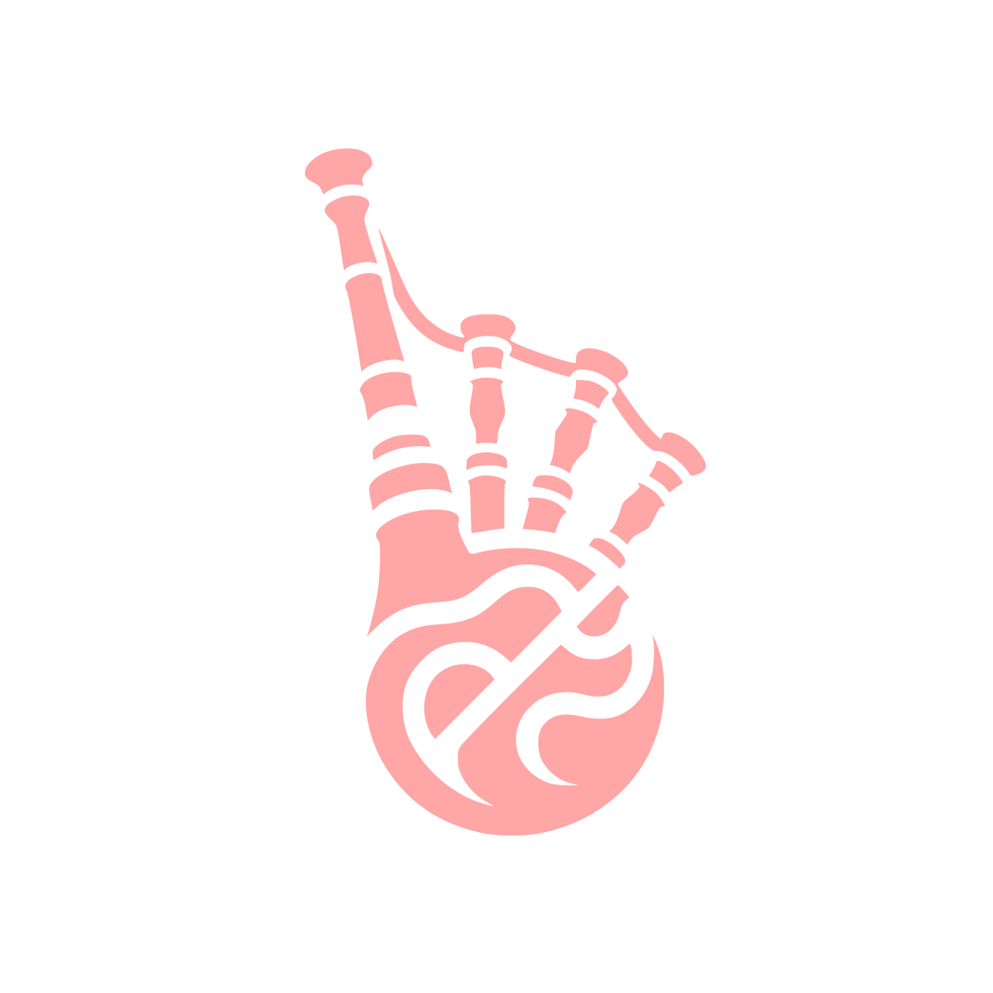 Bagpipe Musical Logo #ffa6a6