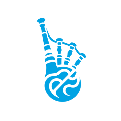 Bagpipe Musical Logo #00a3e4