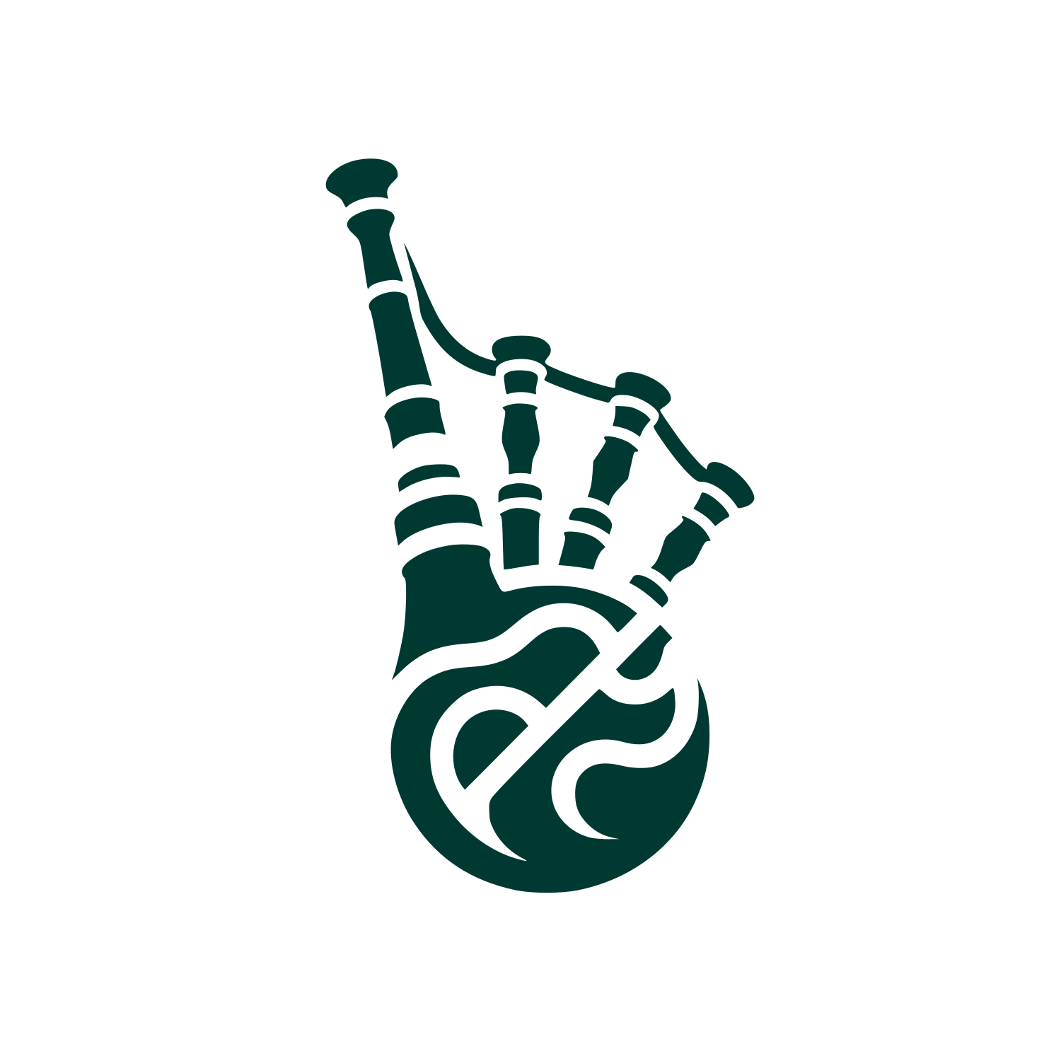 Bagpipe Musical Logo #003932