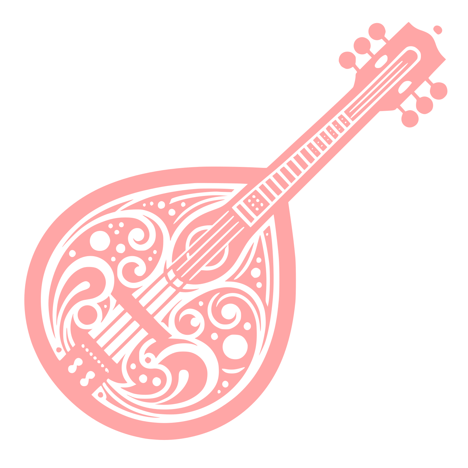 Guitar Logo Design #ffa6a6