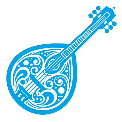 Guitar Logo Design #00a3e4