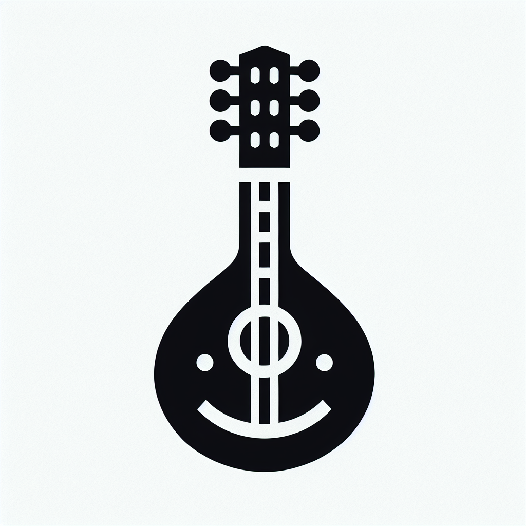 Music Logo with Smiley