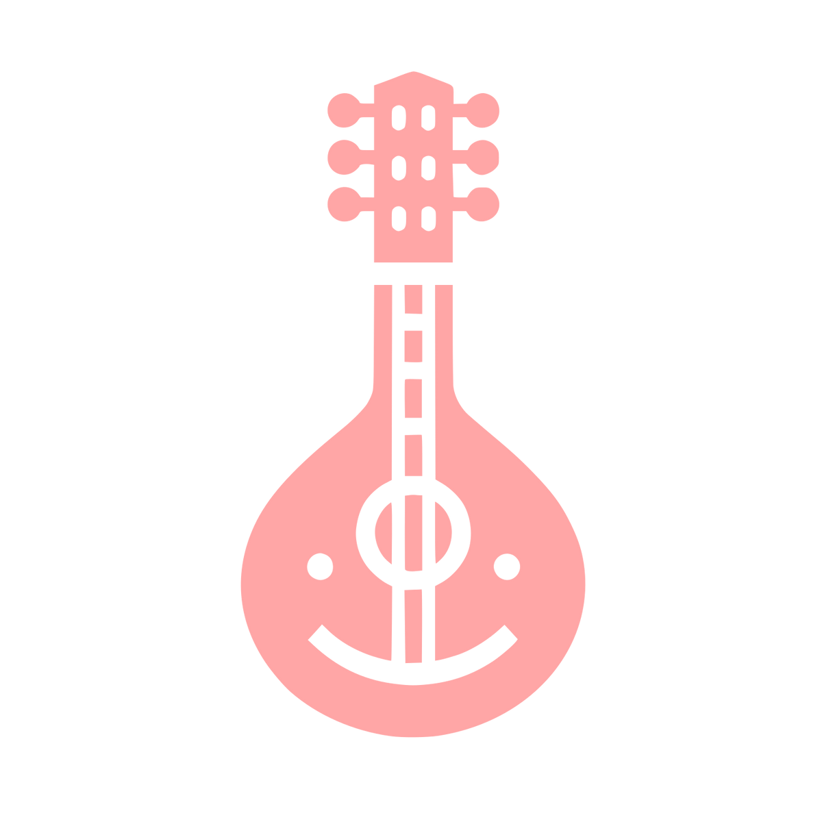 Music Logo with Smiley #ffa6a6