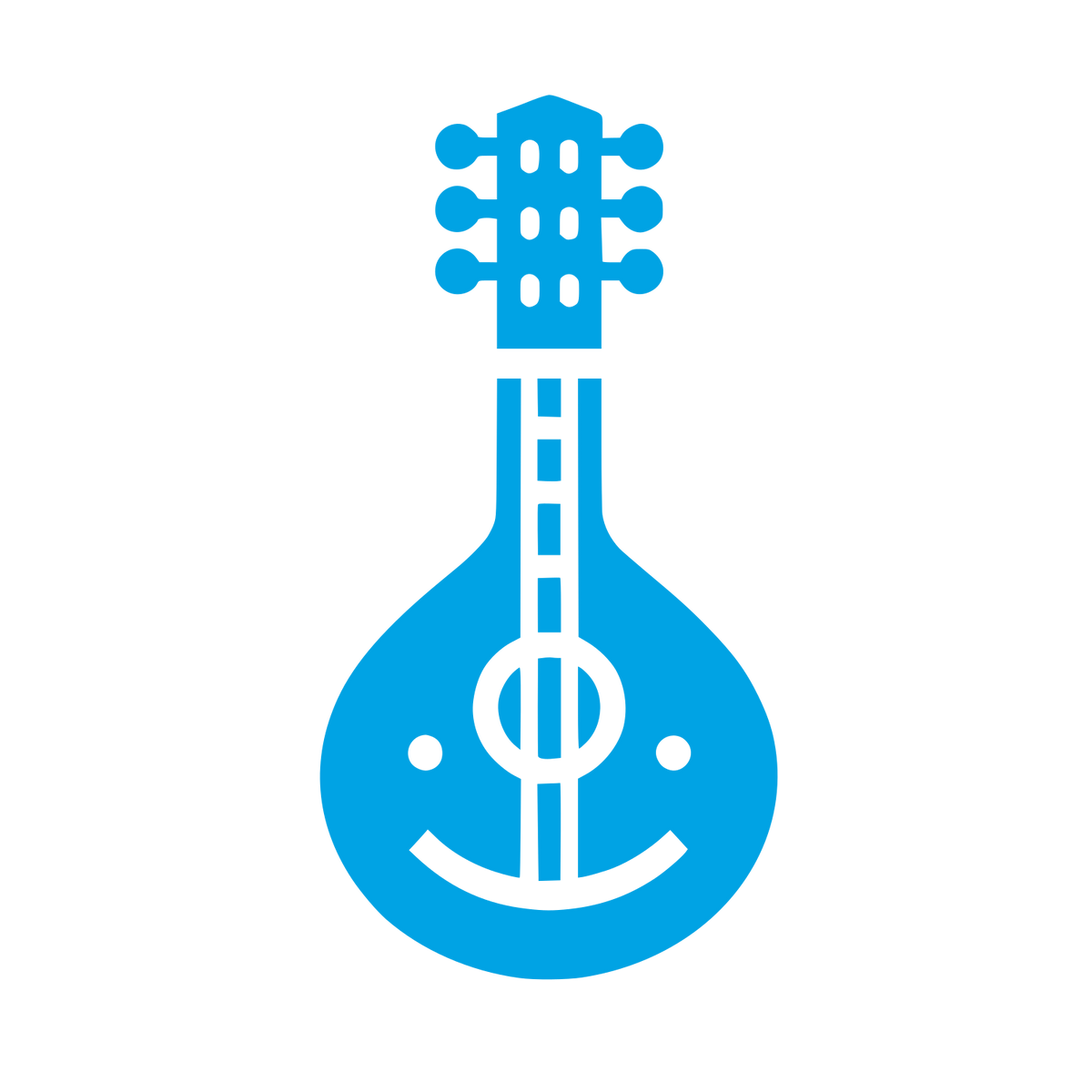 Music Logo with Smiley #00a3e4
