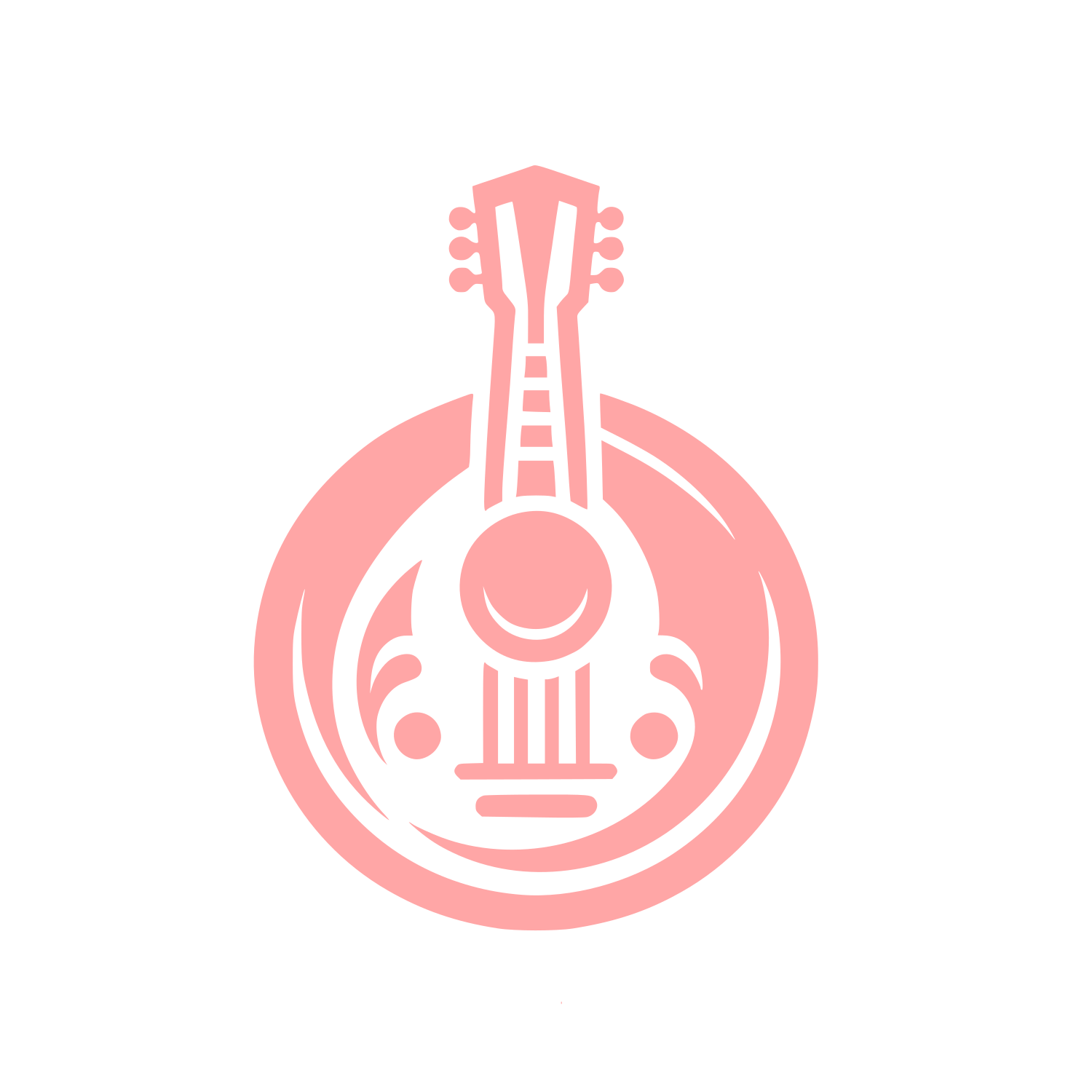 Guitar Logo Design #ffa6a6