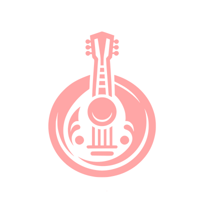 Guitar Logo Design #ffa6a6