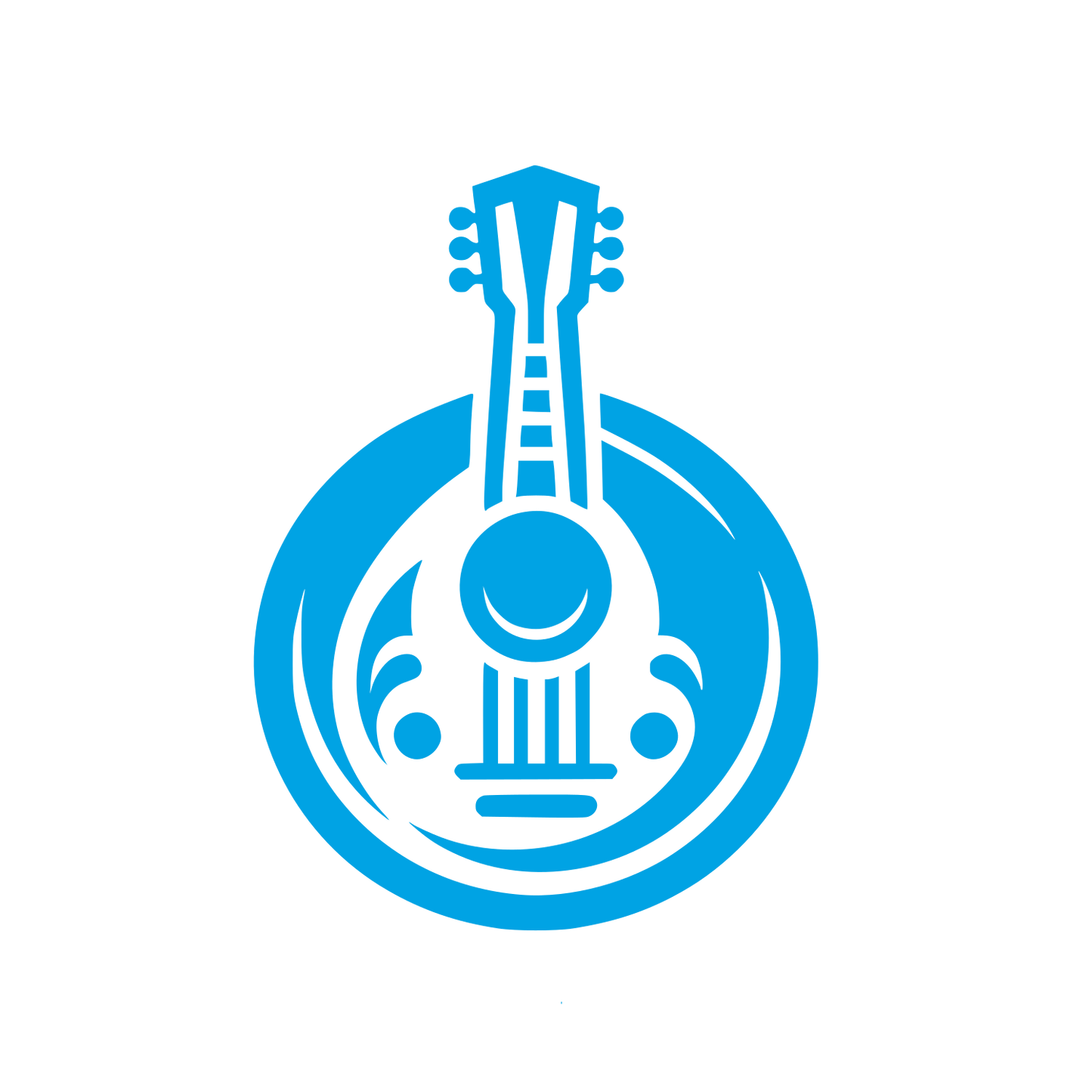 Guitar Logo Design #00a3e4