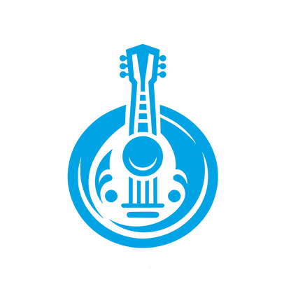 Guitar Logo Design #00a3e4