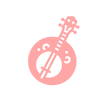 Banjo Logo Design #ffa6a6