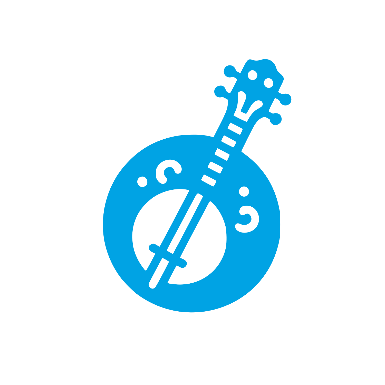 Banjo Logo Design #00a3e4