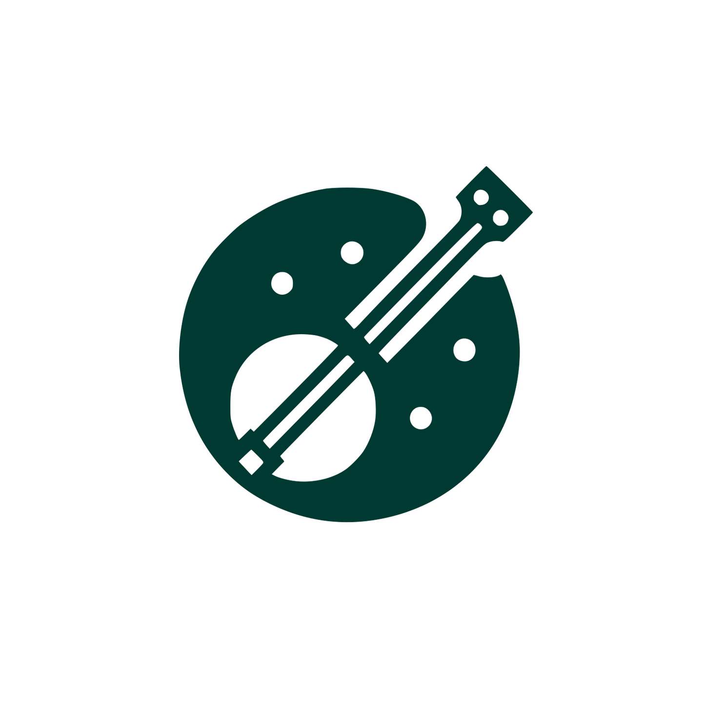 Logo with Musical Palette #003932