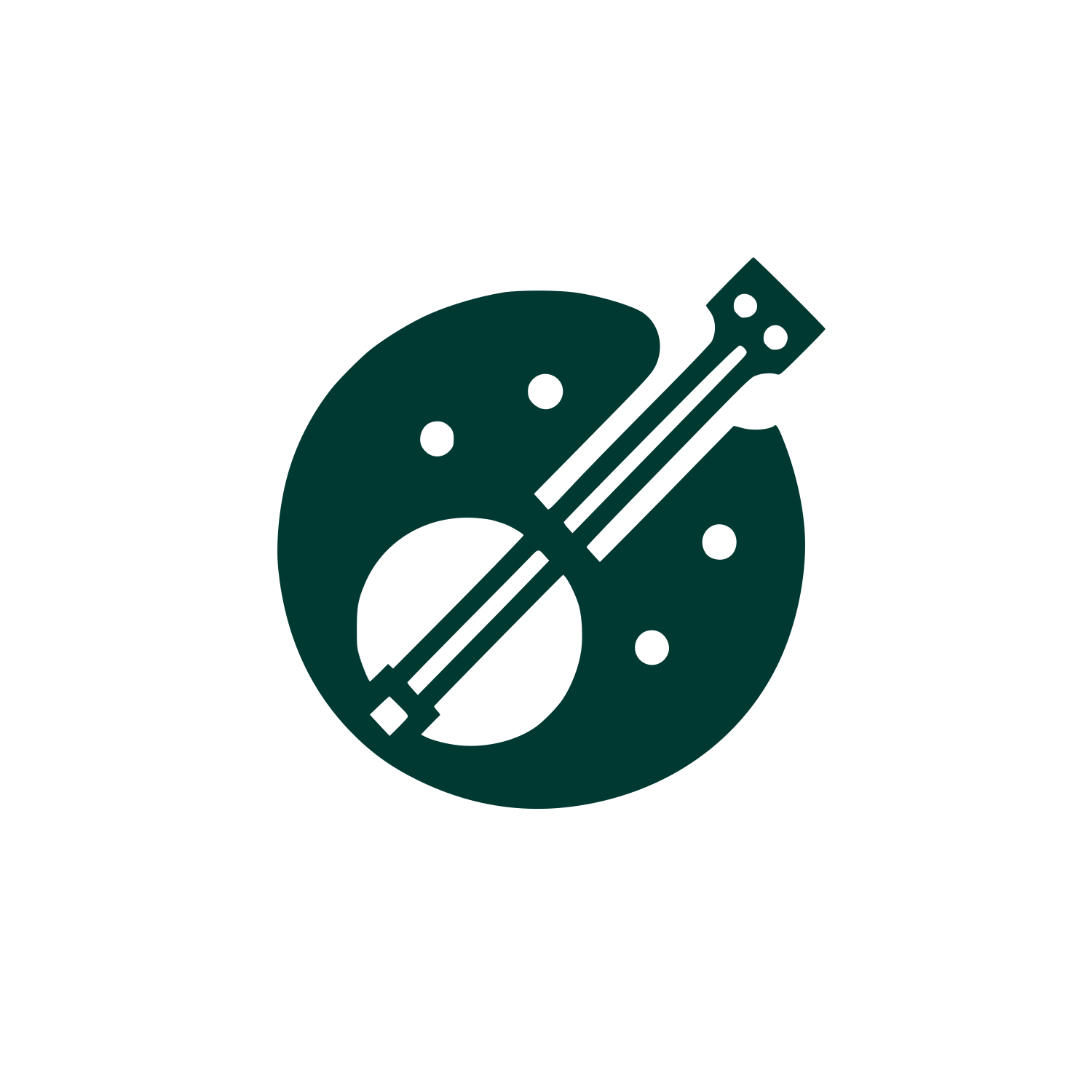 Logo with Musical Palette #003932