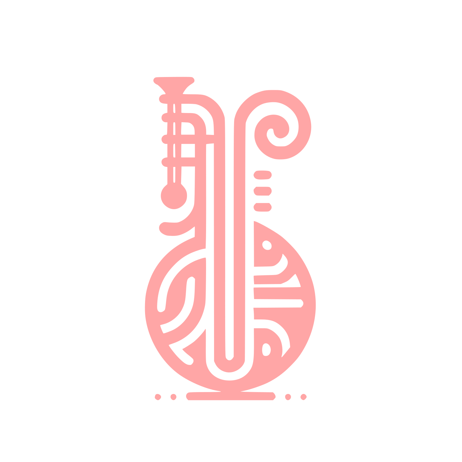 Baritone Musical Logo #ffa6a6