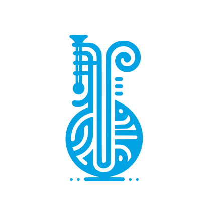 Baritone Musical Logo #00a3e4